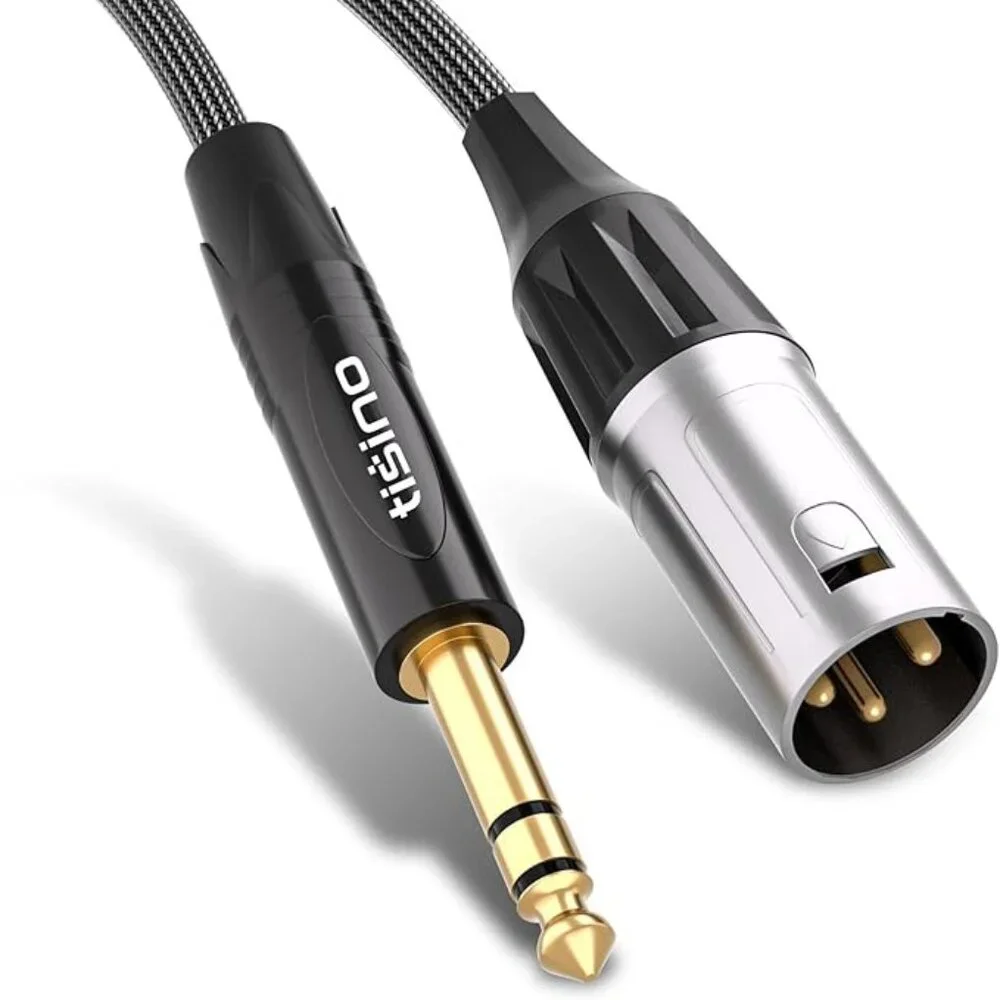 Tisino 1/4 inch trs to xlr male cable 3.3 feet